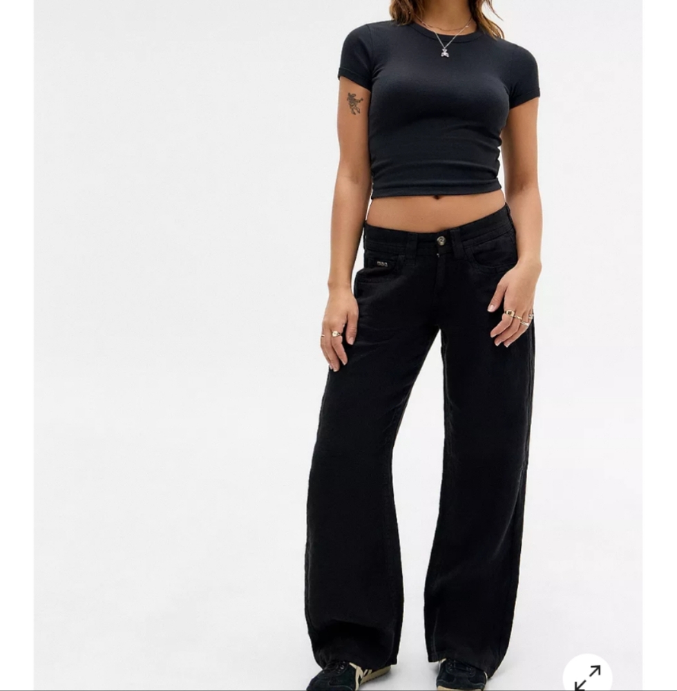 UO BDG Kayla lowrise linen black Pants